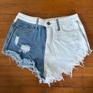 Nature Denmi Blue/White Jean Shorts